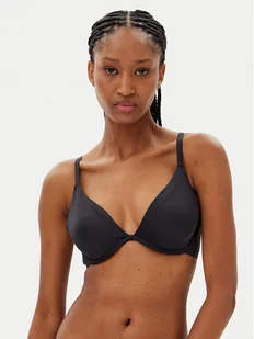 Hunkemöller Biustonosz z fiszbiną Smooth 206736 Czarny - Biustonosze - miniaturka - grafika 1
