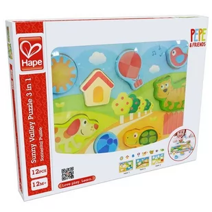 Hape e1601 Pepe i Friends słońca Tal puzzle - Układanki dla dzieci - miniaturka - grafika 2