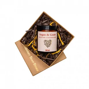 Secret Soap Store The Argan&Goats - masło do ciała, rozświetlające z drobinkami złota 200 ml - Balsamy i kremy do ciała - miniaturka - grafika 1