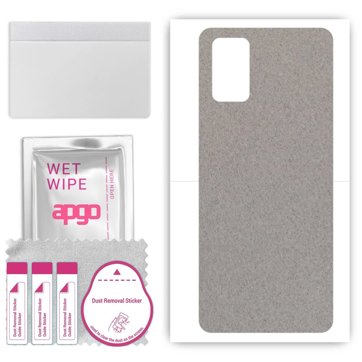 Folia naklejka skórka strukturalna na TYŁ Zamsz do Oppo A92 - Zamsz Szary - apgo SKINS