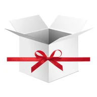 Zestawy upominkowe - Pudełko prezentowe kartonowe białe 50x50x50 cm z dwoma satynowymi wstążkami (kolor do wyboru) - miniaturka - grafika 1