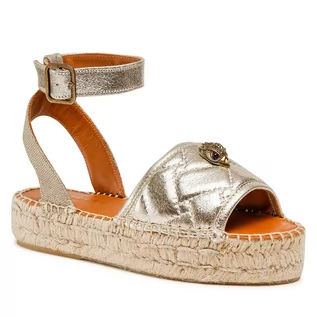 Espadryle damskie - Kurt Geiger Espadryle Morella Eagle Sandal 8879661109 Gold - grafika 1