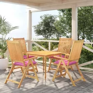 Poduszki na krzesła - vidaXL Poduszki na krzesła, 4 szt., różowe, 40x40x7 cm, tkanina - miniaturka - grafika 1