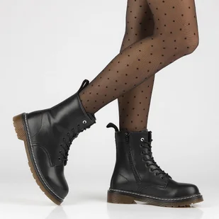 Glany ze skóry naturalnej Filippo GL429/23 BK - Glany damskie - miniaturka - grafika 8