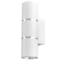 Lampy ścienne - LAMPA ŚCIENNA KINKIET NOWOCZESNY BIAŁO-CHROMOWANY ASTI W2 - miniaturka - grafika 1