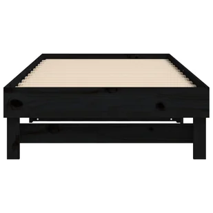 Łóżko rozsuwane, czarne, 2x(90x190) cm, lite drewno sosnowe Lumarko! - Łóżka - miniaturka - grafika 10