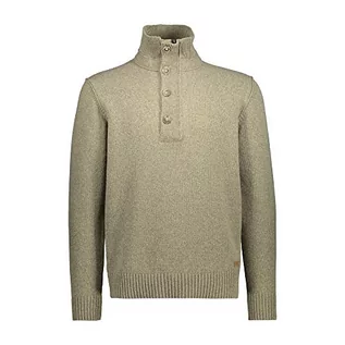 Swetry męskie - CMP CMP I5 Knitted sweter z 80% wełny, tricot męski oliwkowy, 56, oliwkowy 7H77035 - grafika 1
