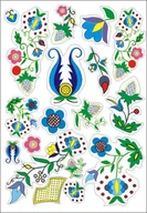 Pasmanteria - Zestaw naklejek folk - wzory kaszubskie - haft pucki - miniaturka - grafika 1