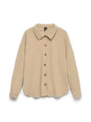 Koszule damskie - Vero Moda Koszula sztruksowa w kolorze beżowym - miniaturka - grafika 1
