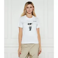 Koszulki i topy damskie - Karl Lagerfeld T-shirt IKON AQUARELLE K Regular Fit - miniaturka - grafika 1