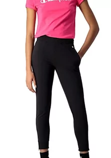Spodnie damskie - Champion Legacy American Classics damskie spodnie treningowe z logo C Zip Rib Cuff, czarny, L - grafika 1