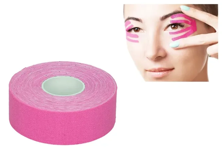 Taśma Kinezjologiczna Face Tape Plaster Tejpy Do Twarzy 1x2,5cmx5m Różowy