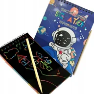 Zabawki kreatywne - ZDRAPYWANKA TĘCZOWA DUŻA WYDRAPYWANKA RYSIK SCRATCH RYSOWANKA DLA DZIECI - miniaturka - grafika 1