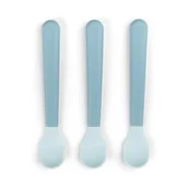 Zestawy naczyń dla dzieci - Done by Deer Łyżeczki dla Niemowląt Easy-grip 3szt Foodie Blue - miniaturka - grafika 1