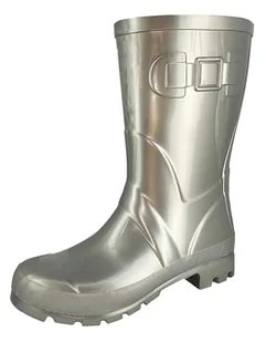 Beck Damskie kalosze Glossy, Platyna metaliczna, 38 EU - Kalosze damskie - miniaturka - grafika 1