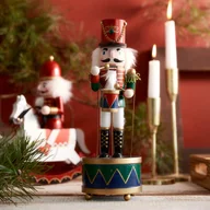 Ozdoby bożonarodzeniowe - Figurka NUTCRACKER dziadek do orzechów na bębenku 30 cm HOMLA - miniaturka - grafika 1