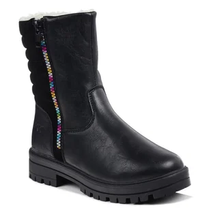 Buty zimowe dziecięce botki dziewczęce ocieplane czarne Wojtyłko 25078-31 - Buty dla dziewczynek Buty zimowe dziecięce botki dziewczęce ocieplane czarne Wojtyłko 25078-31 - Buty dla dziewczynek - miniaturka - grafika 1