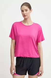 Koszulki sportowe damskie - Under Armour t-shirt treningowy Motion kolor różowy - grafika 1