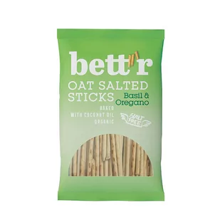 Paluszki owsiane solone z bazylią i oregano BIO 50 g Bettr 3800233683301 - Zdrowa żywność - miniaturka - grafika 1