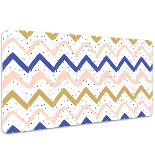 Mata na biurko Malowane geometryczne zygzaki 100x50 cm - Podkładki na biurko - miniaturka - grafika 1
