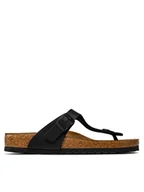 Klapki i japonki damskie - Birkenstock Japonki Gizeh 043691 Czarny - miniaturka - grafika 1
