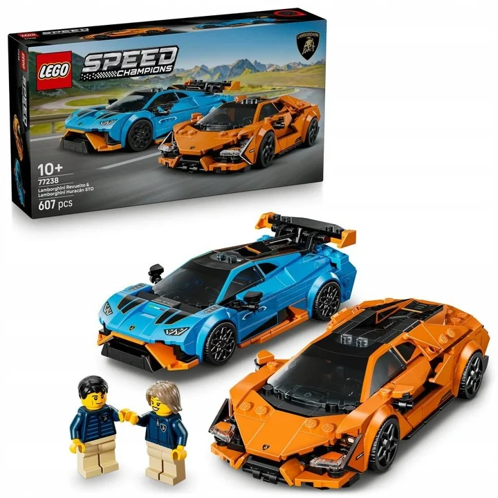 LEGO SPEED - Samochód auto Lamborghini Revuelto i Huracán STO LEGO PREZENT DLA FANA MOTORYZACJI, DLA CHŁOPCA