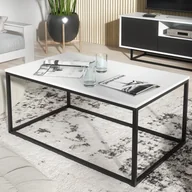 Ławy i stoliki kawowe - Stolik Kawowy 100cm Loft ONE FURNITURE Laminat Biały - miniaturka - grafika 1