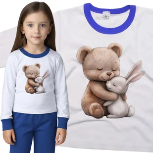 Piżama dziecięca Biały Królik Zając Przytulający Brązowego Misia 86/92 - VoloDonum - Piżamy dla dziewczynek Piżama dziecięca Biały Królik Zając Przytulający Brązowego Misia 86/92 - VoloDonum - Piżamy dla dziewczynek - miniaturka - grafika 1