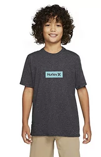 Koszulki dla chłopców - Hurley Hurley Chłopięca B O&o mała koszulka w pudełku Ss T-shirt Czarny Htr 13 Lata BQ1476 - grafika 1
