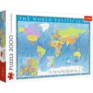 Puzzle - Trefl Puzzle 2000 elementów Polityczna mapa świata 1878587 - miniaturka - grafika 1