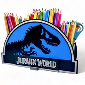 Przyborniki na biurko - Kajawis, organizer na biurko w stylu Jurassic, dinozaur - miniaturka - grafika 1