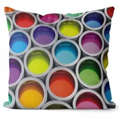 Pościel dla dzieci - Poszewka 3D bawełna satyna 40x40cm PUSZKI Z FARBĄ - miniaturka - grafika 1