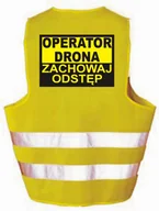 Odzież robocza - OPERATOR DRONA - Kamizelka z nadrukiem ostrzegawcza odblaskowa PREZENT LIBRES POLSKA SP - miniaturka - grafika 1