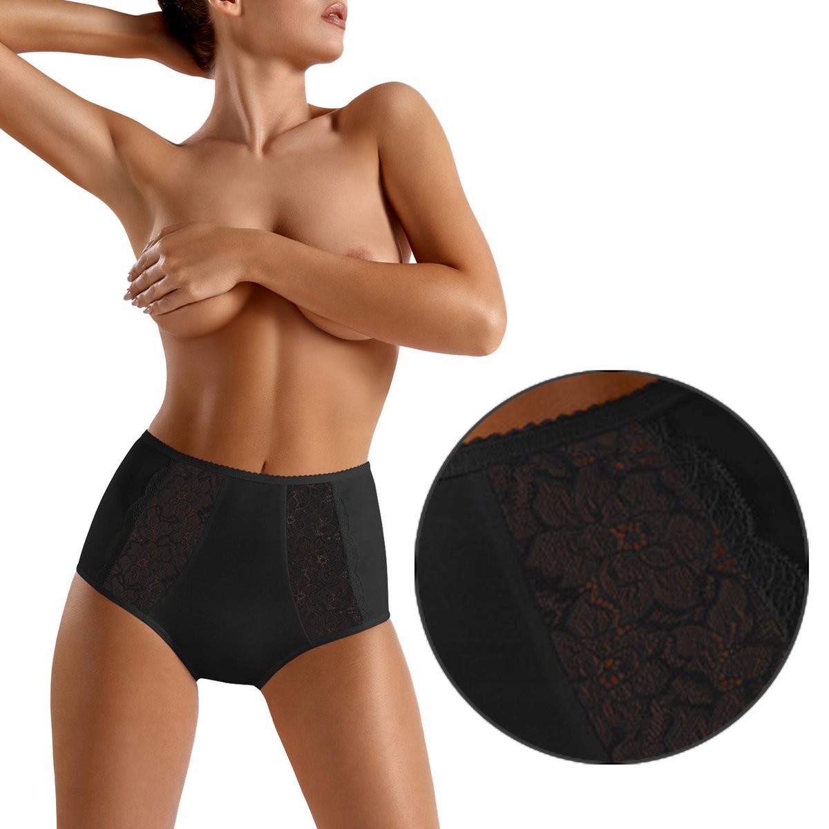 Babell 086 Majtki Bawełniane Figi damskie Nero L