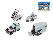 Samochody i pojazdy dla dzieci - Auto Policja z przyczepami 25cm światło p12 - miniaturka - grafika 1