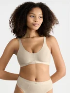 Biustonosze - Sloggi Biustonosz bezfiszbinowy Ever Ease 10219673 Beżowy - miniaturka - grafika 1