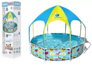 Bestway Basen dla dzieci 244 x 51 cm stelażowy z zadaszeniem - Baseny ogrodowe - miniaturka - grafika 3