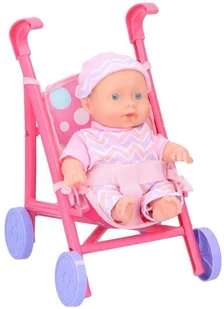 TOY DOLL BABY WITH STROLLER 20CM - Wózki dla lalek - miniaturka - grafika 1