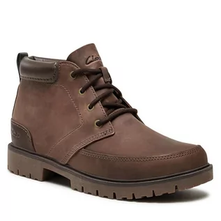 Botki męskie - Trapery Clarks Rossdale Mid 261734537 Brown Warmlined Leather - grafika 1