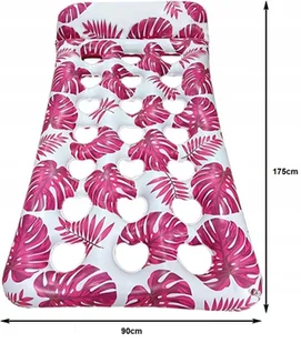 Materac Dmuchany Materac Do Plywania Kolorowy Materac 175x90cm Rozowy - Zabawki i gry sportowe - miniaturka - grafika 1