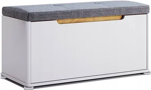 Stella SL-51-WB - Szafka Na Buty z Siedziskiem Biały Mat Biały Połysk - Szafki na buty - miniaturka - grafika 1