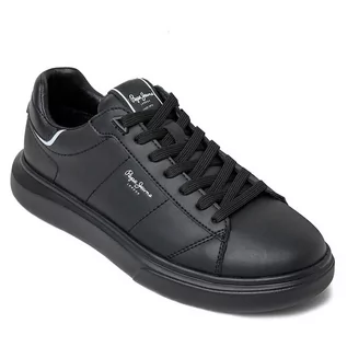 Półbuty męskie - Sneakersy Pepe Jeans PMS30981 Factory Black 997 - grafika 1