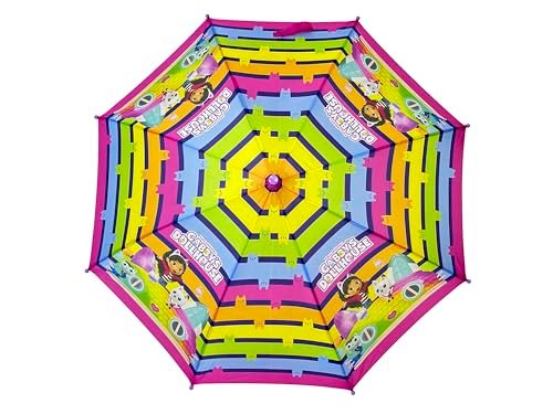 CyP Brands Gabby parasol przeciwsłoneczny, średnica 48 cm, automatyczny, wielokolorowy, oficjalny produkt, Biały,