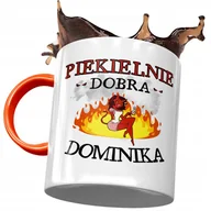 Kubki - Kubek Pomarańczowy Dla Dominiki Koleżanki Prezent z Nadrukiem ze Zdjęciem + Opakowanie na prezent (wzór 03) - miniaturka - grafika 1