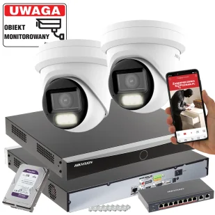 Zestaw 2 kamery Hikvision DS-2CD2H43G2-LIZS2U(2.8-12mm) 4MPX MotoZoom Smart Hybrid Light Acusense - Zestawy do monitoringu - miniaturka - grafika 1