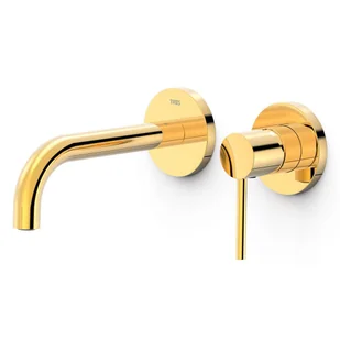 Element naścienny do podtynkowego korpusu baterii umywalkowej Tres Study złoty połysk 26230021OR - Baterie umywalkowe - miniaturka - grafika 1