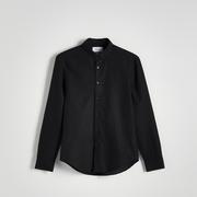 Koszule męskie - Reserved - Gładka koszula regular fit - Czarny - miniaturka - grafika 1