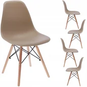 Krzesła - Krzesło Eva beżowe (ikeabox) salon kuchnia jadalnia - miniaturka - grafika 1