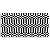 Podkładki na biurko - Mata ochronna na biurko Czarno-biała geometria 120x60 cm - miniaturka - grafika 1