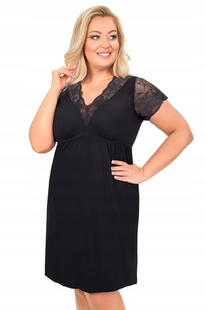 KOSZULKA SONIA PLUS - BLACK, 5XL DONNA